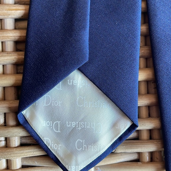 Vintage navy blue classic Christian Dior necktie 1950s - Picture 5 of 5